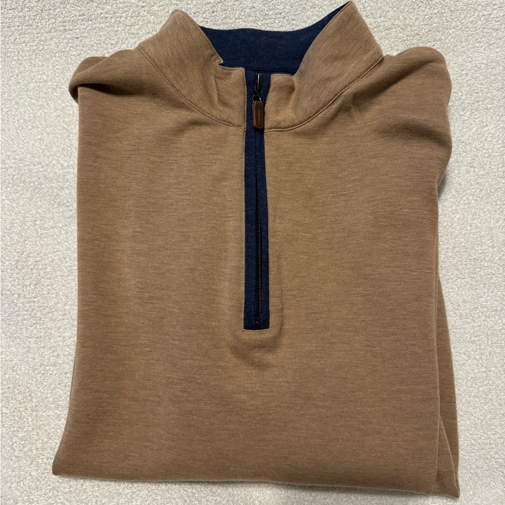 Mizzen+Main camel brown pullover quarter zip